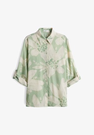 OPUS, REGULAR FIT FLORAL PRINT - Overhemdblouse - green glow
