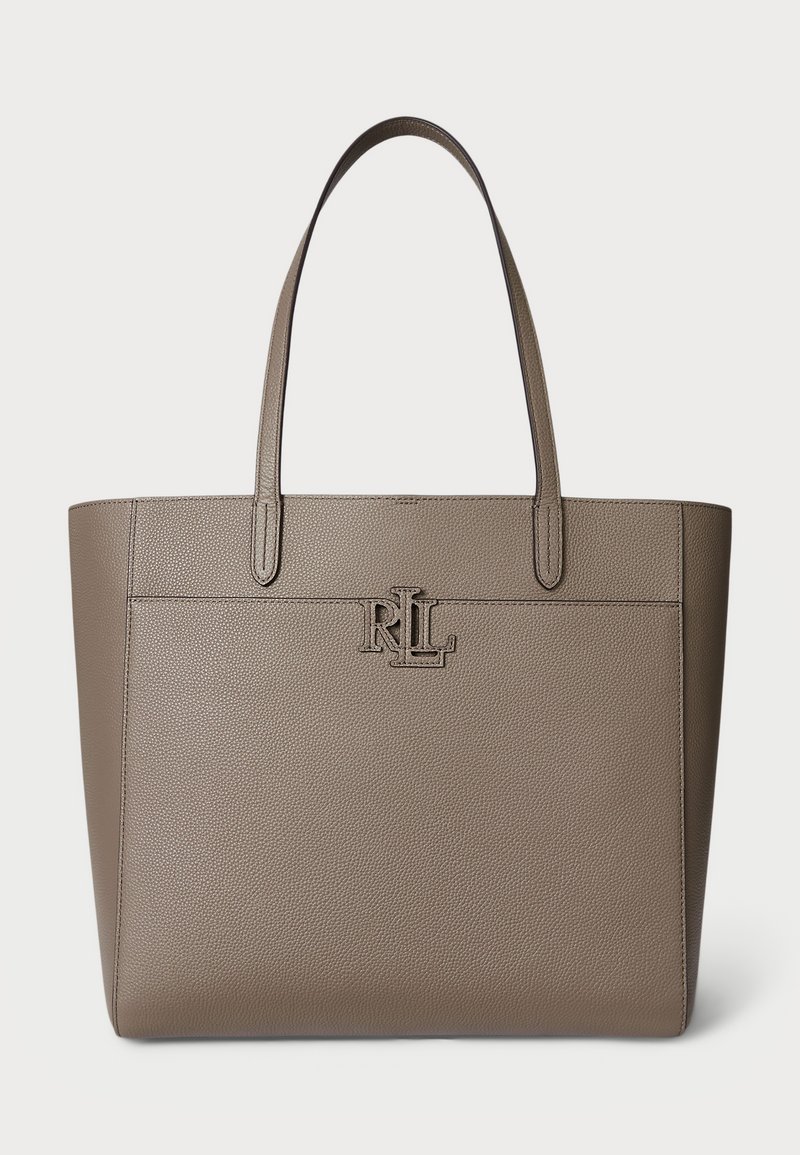 Lauren Ralph Lauren PEBBLED LEATHER LARGE CAMERYN TOTE BAG - Pirkinių krepšys - taupe brown