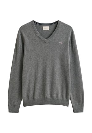 GANT, CLASSIC V-NECK - Trui - dark grey melange