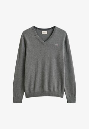 GANT, CLASSIC V-NECK - Trui - dark grey melange