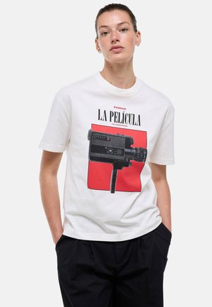 Monoprix, T-shirt imprimé - ecru