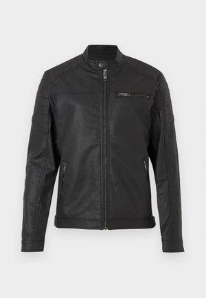 Jack & Jones JJEROCKY NOOS - Imitert skinnjakke - black
