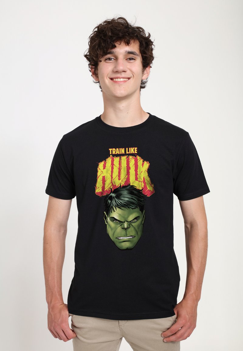 Marvel AVENGERS HULK FACE - T-shirt z nadrukiem