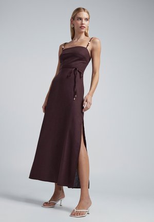 BWLDR BEATRIZ MIDI DRESS - Maksi garuma kleita - chocolate