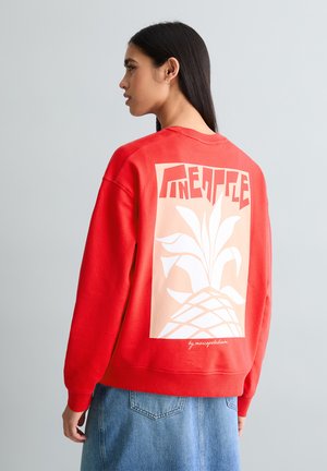 FRONT AND BACK PRINT - Sweater - carmine red