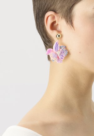 PCANNA EARRINGS - Earrings - gold-coloured/purple