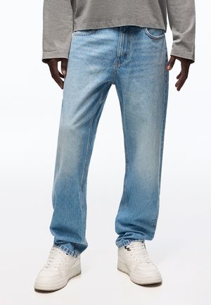 Bershka, STRAIGHT-LEG - JEANS - Jeans a sigaretta - light blue