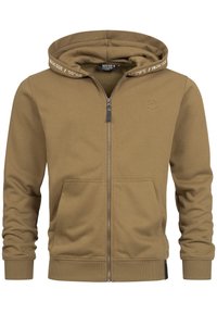 INDICODE JEANS Felpa con zip - mottled light green