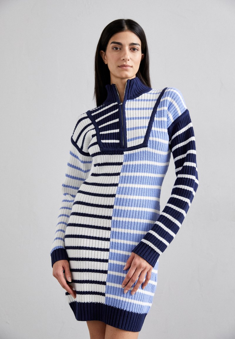 STAUD MINI HAMPTON DRESS - Vestido de punto - blue