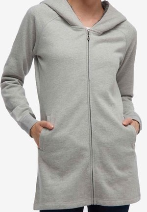 Sweater met rits - mottled grey