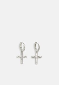 CROSS EARRINGS UNISEX - Earrings - silver