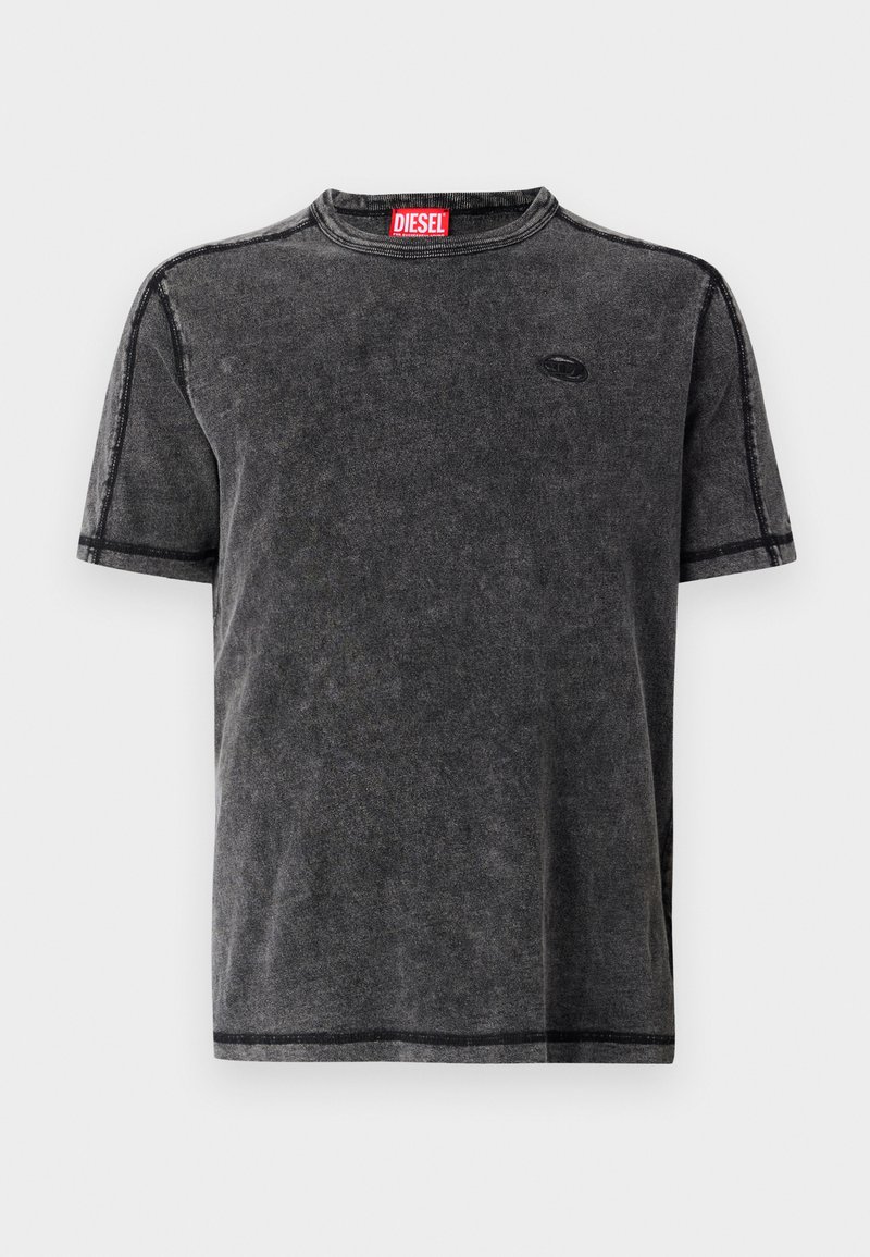 Diesel T-shirt basic zwart denim/blackdenim Diesel T-shirt basic zwart denim/blackdenim