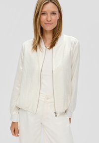 s.Oliver MIT PAILLETTEN - Bomberjacke - ecru