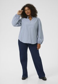 Kaffe Curve MELINA - Blusa - windward blue melange stripe