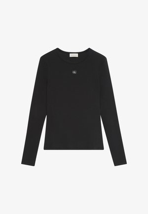 Calvin Klein Jeans, SENSUAL DETAIL - Top s dlhým rukávom - black