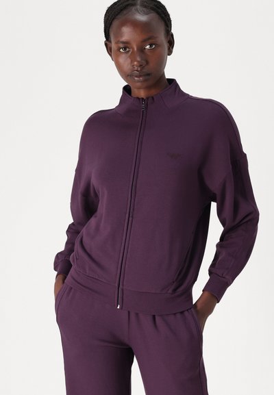 Emporio Armani FULL ZIP SWEATSHIRT - Pižamos viršutinė dalis - mora blackberry