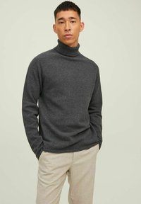 Jack & Jones JJEHILL ROLL NECK - Maglione - dark grey melange