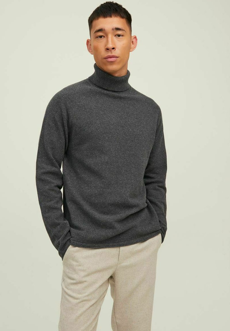 Jack & Jones JJEHILL ROLL NECK - Maglione - dark grey melange