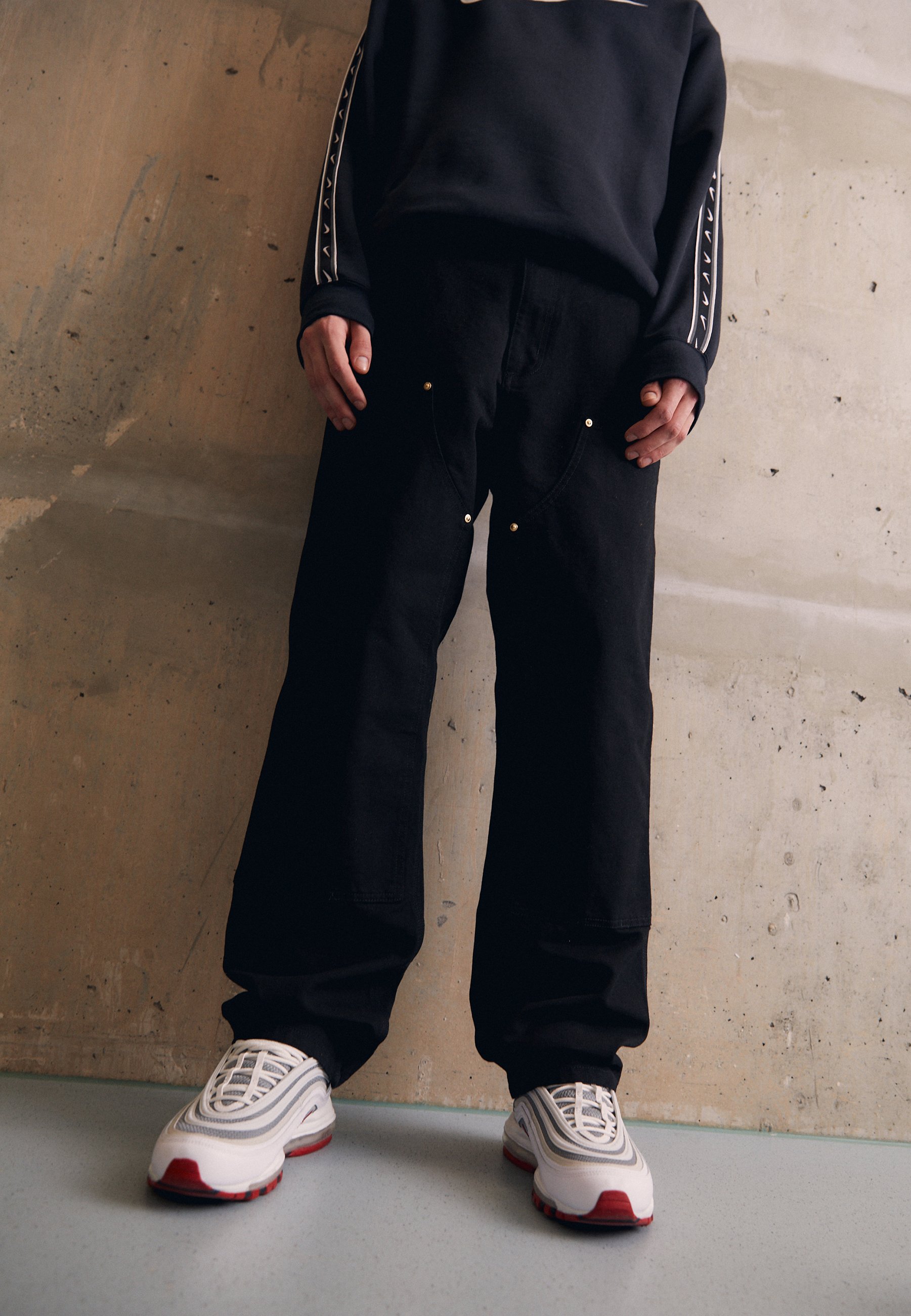 【Carhartt WIP】DOUBLE KNEE PANT 28‪✕‬32 Carhartt WIP DOUBLE KNEE PANT - Pantaloni - black rinsed