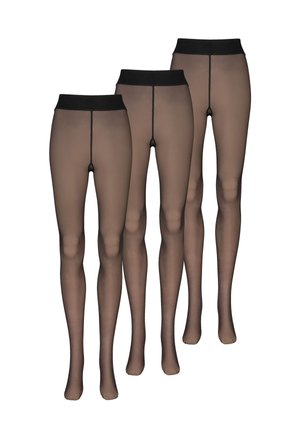 3-PACK WARM TRANSPARENT 50 DEN - Medias - schwarz