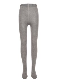 Grå tights med en myk, teksturert overflate. Har en elastisk linning med subtil merkevare. Designet er sømløst med en tettsittende passform.