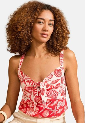REGULAR FIT FRONT CAMI - Bluse - red shell