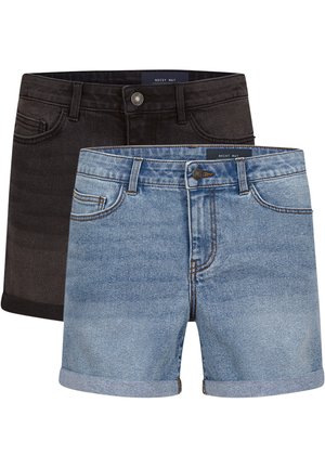 BELUCKY 2 PACK - Jeansshort - dark grey  light blue