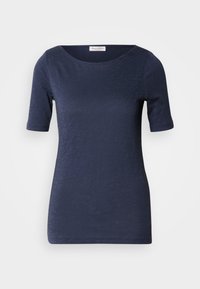 SHORT SLEEVE BOAT NECK - Navadna majica - muted blue