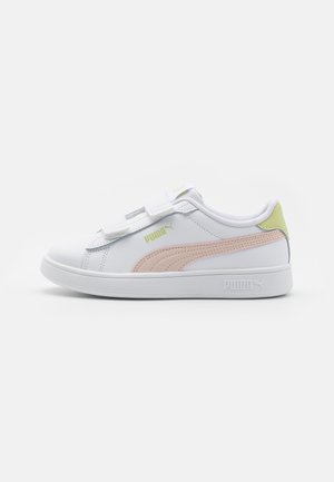 Puma SMASH 3.0 UNISEX - Baskets basses - white/island pink/pistachio green