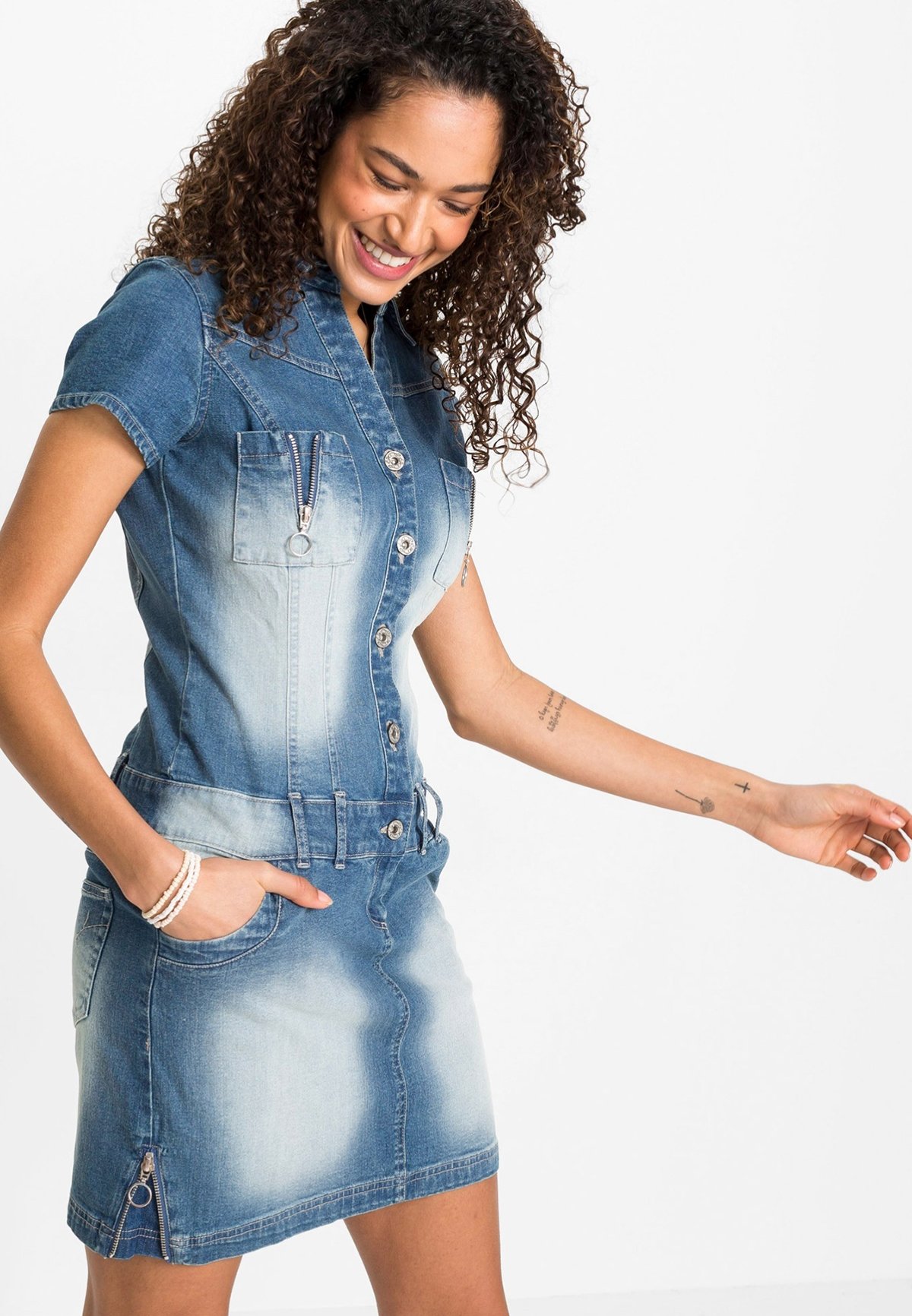 bonprix Vestito di jeans - blau/blu denim - Zalando.it