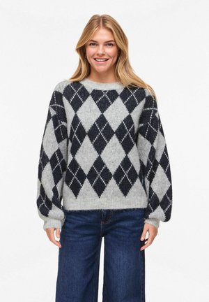 VIKARLEY KARIERTER - Pullover - light grey melange