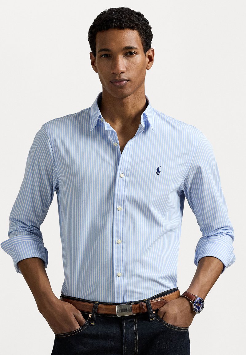 Polo Ralph Lauren - SLIM FIT STRIPED STRETCH POPLIN SHIRT - Chemise - austin blue/white, Agrandir