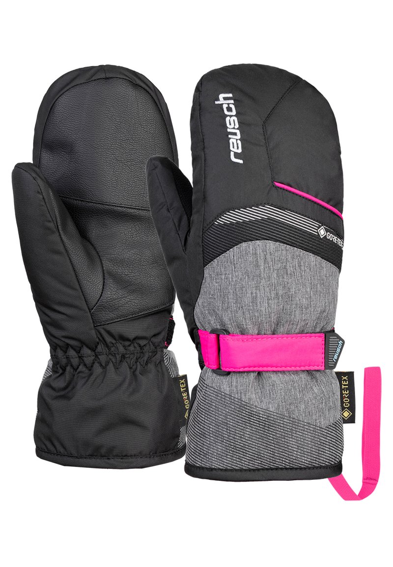 Reusch Fäustling - blck blck melang pink glo