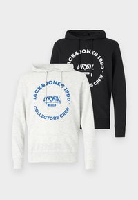 JJSIMON HOOD 2 PACK - Melegítőfelső - white melange/black