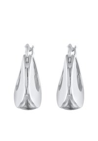 Sidabriniai auskarai, pasižymintys kūrybiniu, siaurėjančiu dizainu su išpjovomis. Lygi tekstūra ir poliruotas paviršius suteikia modernų įvaizdį.