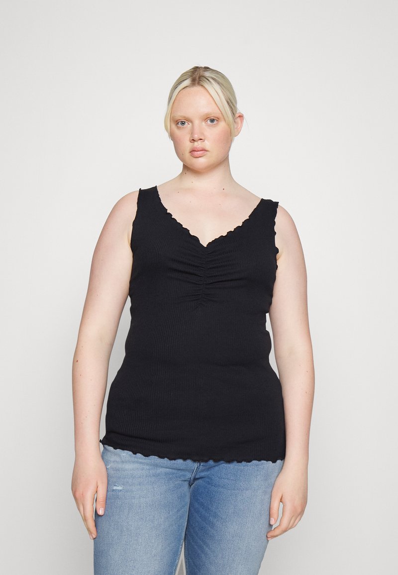 Damen T-Shirts | ONLY Carmakoma CARRUFFLE LIFE 2 PACK Top black/white/schwarz - JQ29464 Damen T-Shirts | ONLY Carmakoma CARRUFFLE LIFE 2 PACK Top black/white/schwarz - JQ29464