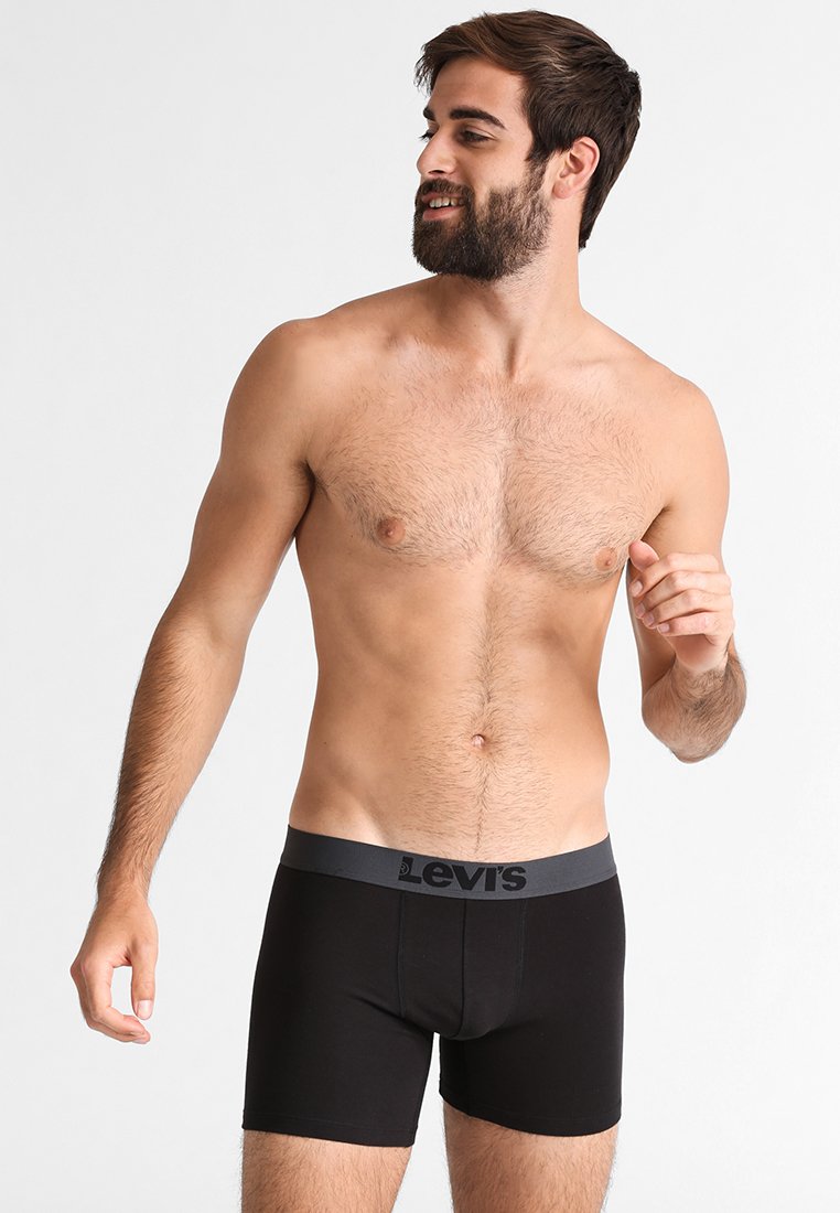 Levi's® BOXER BRIEF 2 PACK - Panties - jet black/schwarz - Zalando.de