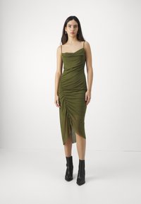 AllSaints ULLA DRESS - Vestido de cóctel - olive green