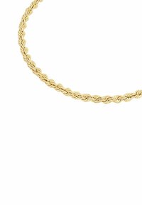 Collar de cadena retorcida en oro con un diseño suave y redondeado. Presenta una textura trenzada y un acabado metálico cálido.