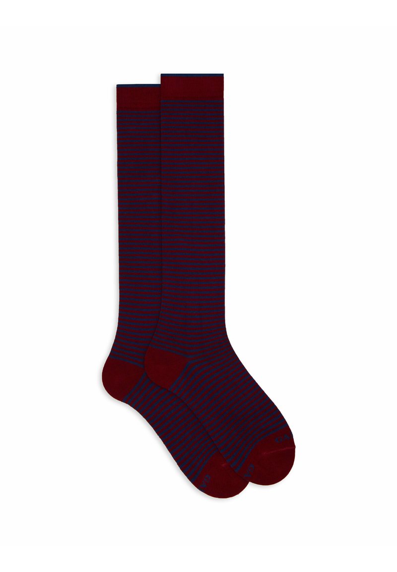 Gallo WITH WINDSOR STRIPES - Calze - amaranto abisso