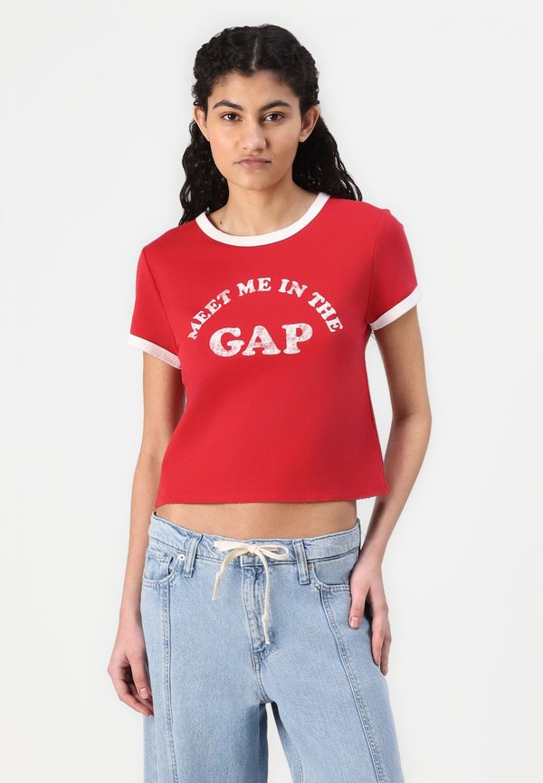 LOGO MEET ME CROP CREW - Print T-shirt4