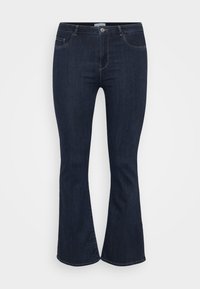 CARTHUNDER PUSH UP - Flared jeans - dark blue denim