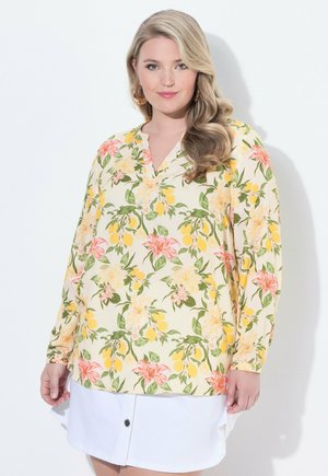 MIAMODA BLUSE, REGULAR FIT, MUSTER, LANGARM - Bluse - sorbet yellow