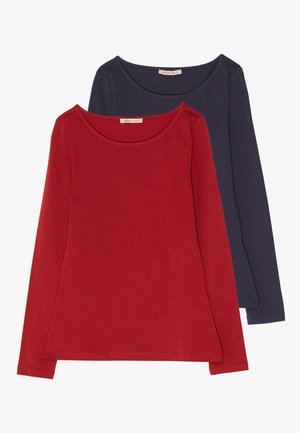 2 PACK - T-shirt à manches longues - dark red/dark blue
