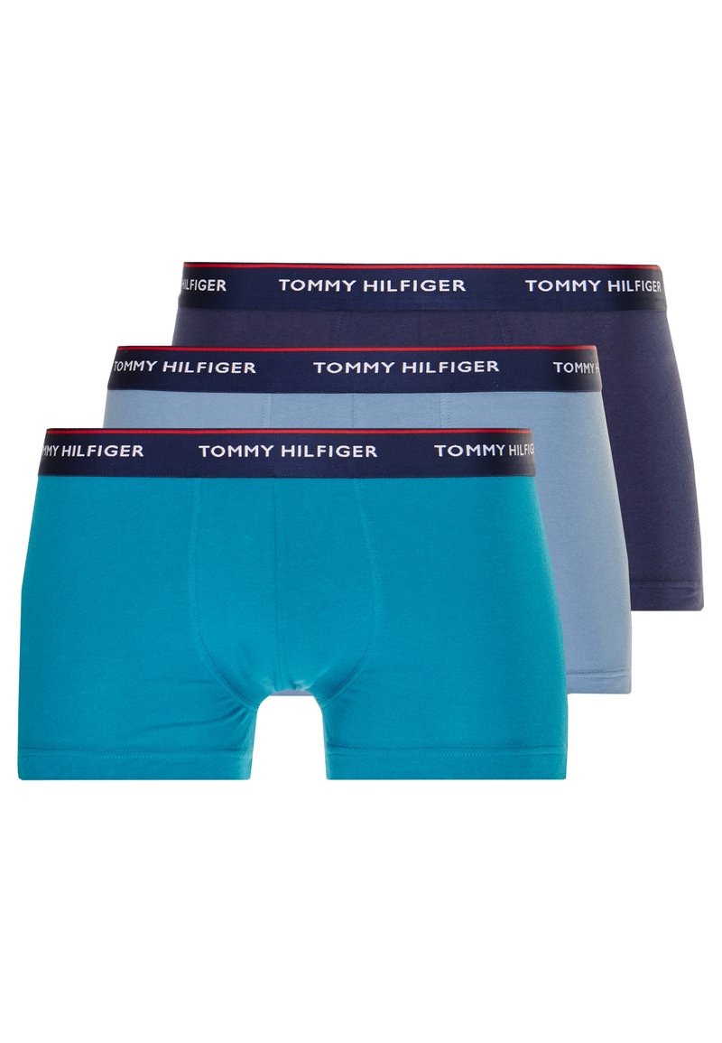 Tommy Hilfiger PREMIUM ESSENTIAL LOW RISE HIP TRUNK 3 PACK - Cuecas boxer - dark blue/light blue/blue