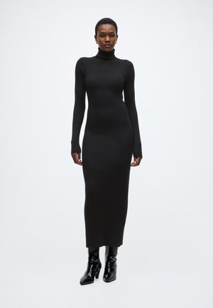 NAUTICO KNIT MAXI DRESS - Pletené šaty - black