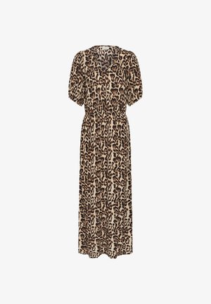 Kaffe, KAFFE KAISOLDE AMBER MAXI DRESS - Maxikjoler - naturel leopard print