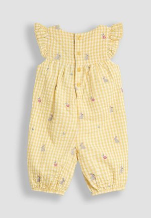JoJo Maman Bébé REGULAR FIT-PRETTY RUFFLE EMBROIDERED - Jumpsuit - yellow bunny gingham