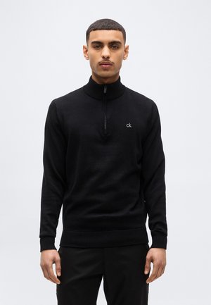 AVENUE HALF ZIP SWEATER - Maglione - black