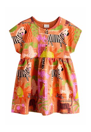 Next REGULAR FIT - Rochie din jerseu - orange zebra